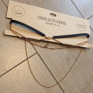 3 Layered Black and Gold Choker